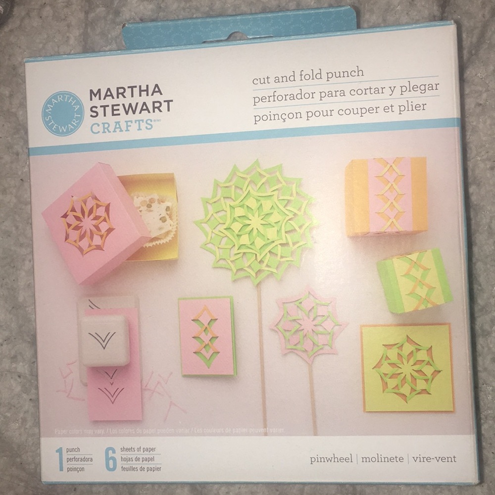 Martha Stewart crafts cut and fold punch pinwheel